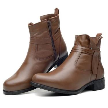 Imagem de Bota Rasteira Feminina Cano Baixo - SOLLANO, Marrom, 36