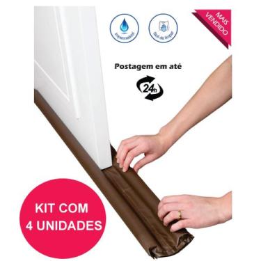 Imagem de Kit 4 Protetor de Porta Veda Porta Impermeavel contra Insetos e Poeira