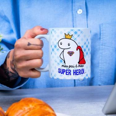 Imagem de Caneca Xícara Dia dos Pais Personalizada Meu Pai É Meu Super Herói Div