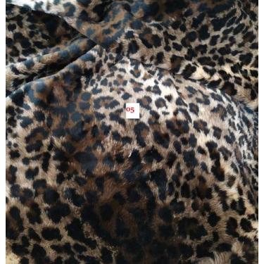 Imagem de Tecido Pelúcia Pele Estampada Animal Print Chinelos Pantufas Ursinhos 