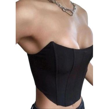 Imagem de cropped corselet suplex triangulo pontas morcego bbb - M&K, Preto