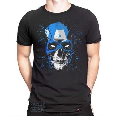 Imagem de Camiseta Capitão América - Os Vingadores Caveira Geek Filmes - KING OF
