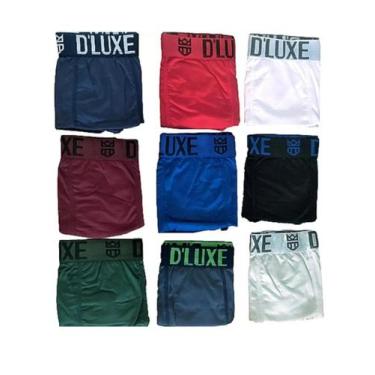 Imagem de Kit 5 Cuecas Boxer Box Microfibra Masculina Original - DLUXE, G 44-46