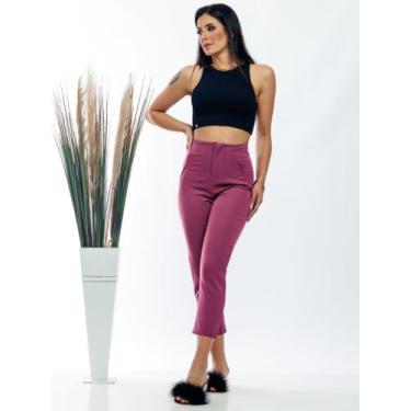 Imagem de DOUTORAS MODAS Calça Alfaiataria Feminina Cintura Alta LANÇAMENTO Moda