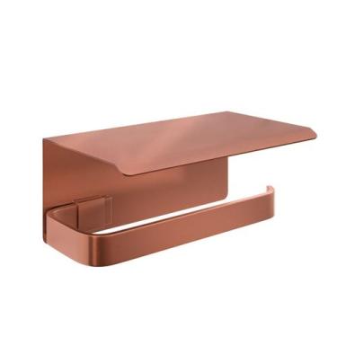 Imagem de Porta Papel Higiênico Stander Suporte Para Celular Rose - Letu Varieda