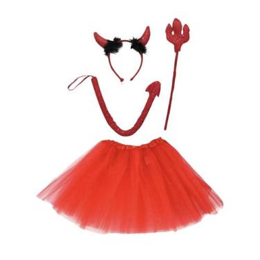 Imagem de Fantasia Diabinha Kit Diaba Carnaval Halloween Terror Namorados - Fant