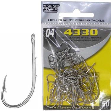 Imagem de Anzol Marine Sports 4330 Super Strong 01 Ao 18 Nickel 50 Unidades, 433