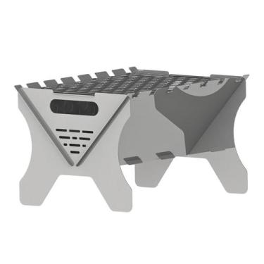 Imagem de Churrasqueira Estilo Maleta Portátil 100% Inox para Camping Pesca e Pr
