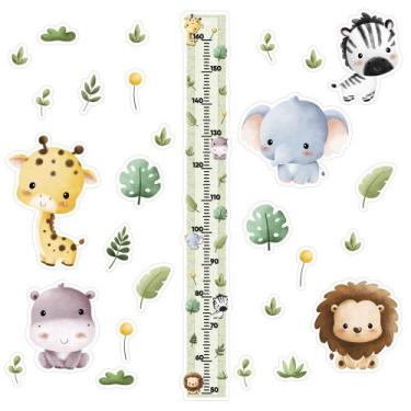 Imagem de Régua Crescimento e Adesivos Decorativos Infantil Safari - SHD Soleil 