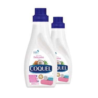 Imagem de KIt 2 Lava Roupas Líquido Coquel Coco Roupas Delicadas 500ml - CasaKm
