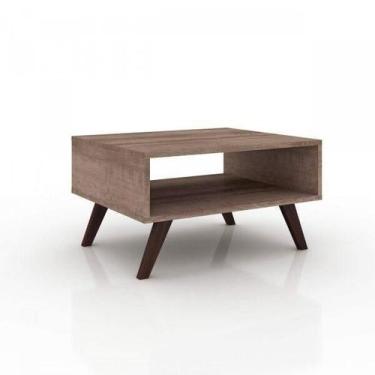 Imagem de Mesa de Centro 1 Prateleira com Pés de Plástico - Rústico - Movelbento