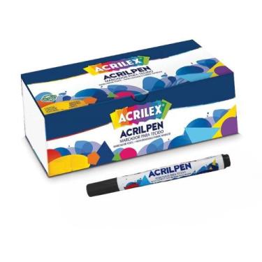 Imagem de Caneta Marcador Para Tecido Acrilpen Unidade - Acrilex, PRETO