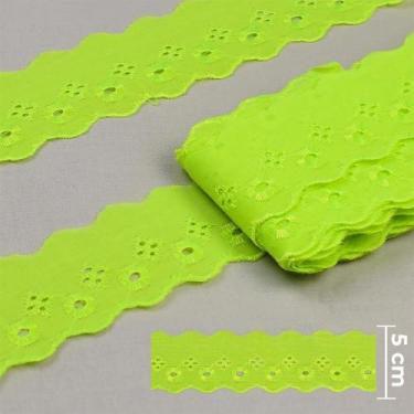 Imagem de Bordado Inglês 5,0 cm CTB 134 Verde Neon - 13,7 Metros - NYBC