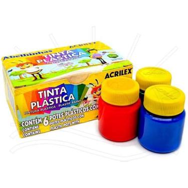 Imagem de Tinta Plástica Acrilex 15ml - 6 cores