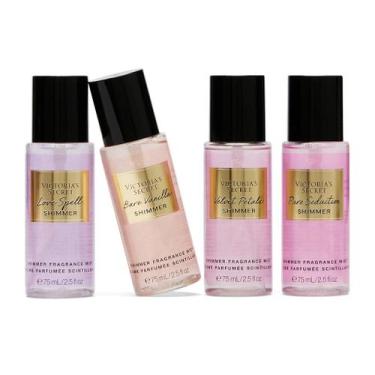 Imagem de Kit 4 Body Splash mini Victoria's Secret Shimmer 75ml cada