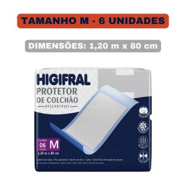 Imagem de Protetor de Colchão Lençol Absorvente Higifral Tamanhos M e G, M