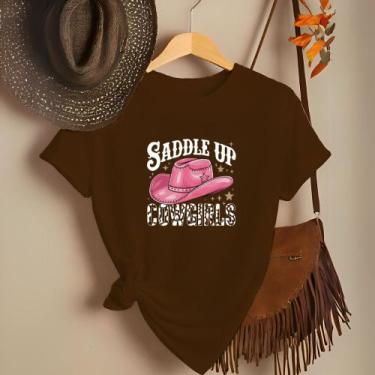 Imagem de Camiseta Feminina Country Look Country T-shirt Roça Agro Rodeio Boiade