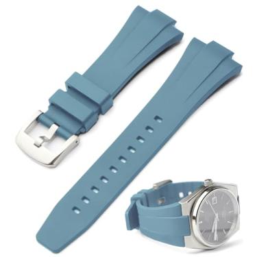 Imagem de Sight Focus Pulseira de borracha FKM Fluororubber de liberação rápida para relógio Tissot PRX série 40 mm e 35 mm, pulseira de substituição para Tissot PRX Powermatic 80, pulseira de 11 mm e 12 mm