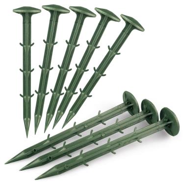 Imagem de 17,8 cm 70 peças de âncoras de força de fixação de paisagem - Estacas de jardim de plástico alto, para bordas de paisagem, cercas fixas, gramados, etc.
