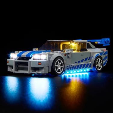 Imagem de BrickSoul Led Light Kit for Lego 2-Fast-2 Furious Nissan Skyline GT-R (R34), Compatible with 76917 Lego Light Kit, Light Up Legos Fast and Furious Cars - NO Blocks Set