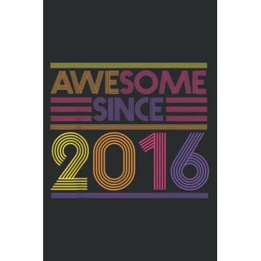 Imagem de 6Th Birthday Gifts Boys Girls - Awesome Since 2016: HEARTS JOURNAL: 6" x 9", 120 Pages, Lined For Memo Diary Journal, Memo Diary Subject Notebooks Planner for Travelers, Students, Office.