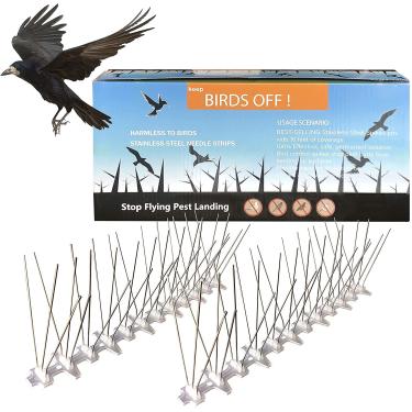 Imagem de ton hao 10 Peças de Aço Inoxidável Anti-Bird Thorn Outdoor Power Equipment Bird Thorn Stainless Steel Thorn Anti-Pombo