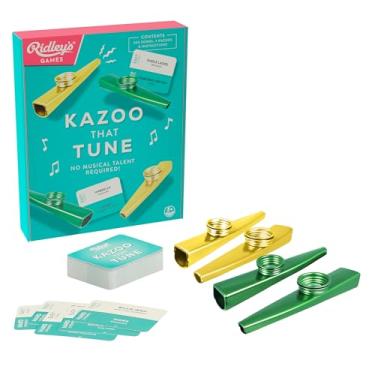 Imagem de Ridley's Jogo de adivinhação Kazoo That Tune Song – Jogos divertidos para famílias, jogo rápido para 2 a 4 jogadores, a partir de 8 anos – Inclui 4 Kazoos e mais de 200 músicas conhecidas