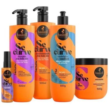 Imagem de Kit Se Curve Cabelos Cacheados 5 itens 500ml Haskell
