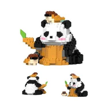 Imagem de Blocos de Construção Educacionais DIY - Panda Chinês - Mini Animais - 