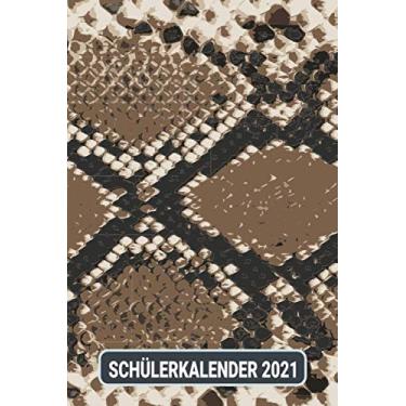 Imagem de Schülerkalender 2021: Schlange Animal Skin/Wochenplaner zum notieren, organisieren und planen DIN A5. Kalender/Terminkalender/Monats- / Tagesübersicht/Kontakt- / Geburtstags listen