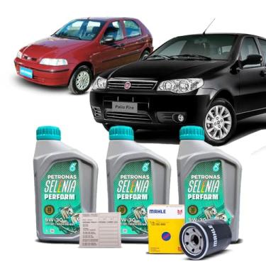 Imagem de Kit Troca de Oleo 5w30 e Filtro Fiat Palio Fire 1.0 1.3 1.4 8v 16v 2001 a 2016