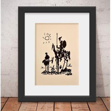 Imagem de Quadro Decorativo Picasso Poster Dom Quixote Vidro & Paspatur 46x56cm