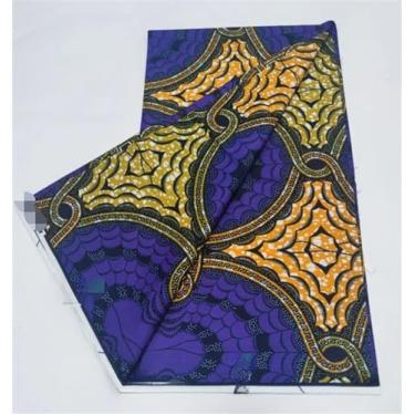 Imagem de Tecido Africano Cera Real Estampa Dourada Soft Pagne Ankara Material de Algodão Prata Nigeriana Gana para Festa de Casamento Vestido para Costurar (conforme a imagem-10)