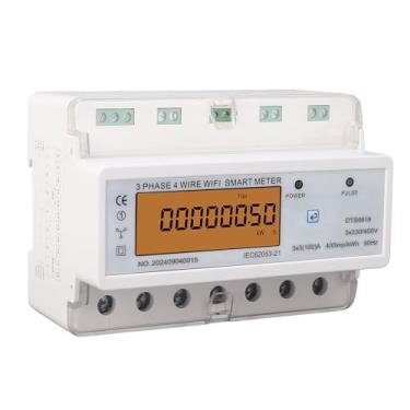 Imagem de Medidor de Eletricidade Trifásico Medidor de Energia Com Tela Retroiluminada e Controle Remoto Medidor de Energia Inteligente Em Trilho DIN para Aplicativo Medidor de Energia de