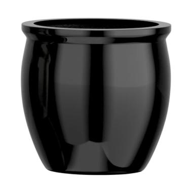 Imagem de Vaso Vietnamita Fibra De Vidro Caribe M 38cm Decorativo (Preto)