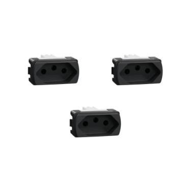 Imagem de Kit 3 Modulos Tomada 20A Grafite Miluz S3B70351 Schneider