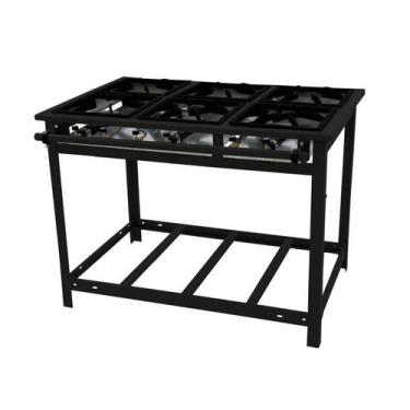 Imagem de Fogão Industrial 6 Bocas 30x30 Alta Pressão VAP6 Venâncio