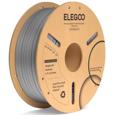 Imagem de Filamento de impressora 3D ELEGOO PLA Plus 1,75 mm cinza espacial 1 kg