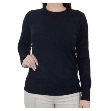 Imagem de Blusa Feminina Facinelli By Mooncity Tricot Preta - 650930-Feminino