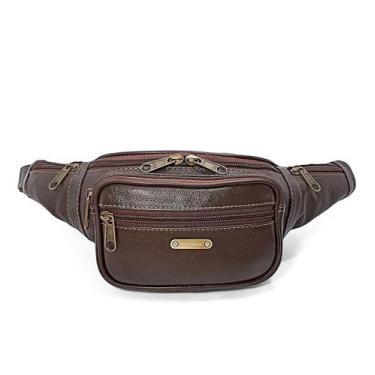 Imagem de Pochete Masculina De Couro Le Voyage Grande Espaçosa