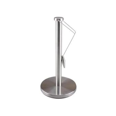 Imagem de Porta-toalhas de papel Suporte de rolo de cozinha bancada vertical aço inoxidável suporte de toalha de papel organizador dispensador de rolo suporte de filme aderente Porta-toalhas de cozinha