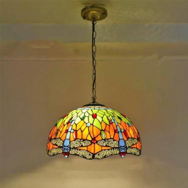 Imagem de Restaurante Contemporâneo Lustre Campo Americano Sala Quarto Hotel Corredor Vidro Colorido Lâmpada Pingente (B D30CM)