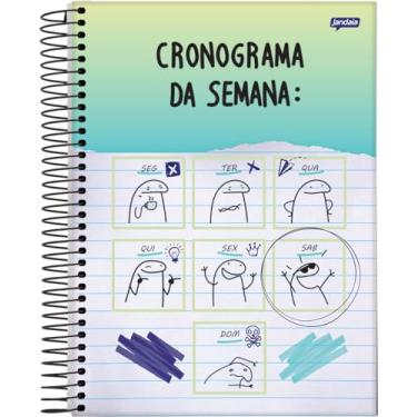 Imagem de Caderno Espiral Univ CD 10 Matérias 160 Fls Flork Cronograma FSC - Jandaia