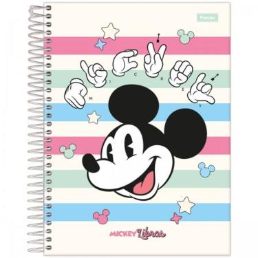 Imagem de Caderno Espiral Capa Dura Colegial 10 Matérias Mickey  160 Folhas Foroni 1423