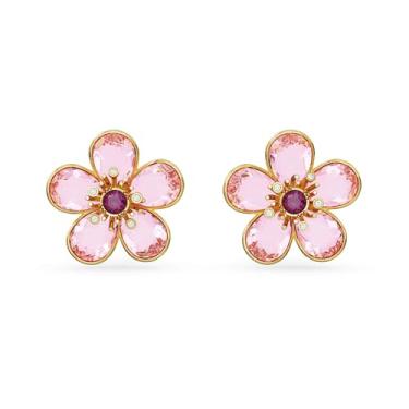 Imagem de Brincos Swarovski stud Idyllia, Flor, Rosa