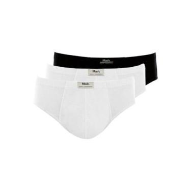 Imagem de Kit com 3 Cuecas Slip Mash 074.58 Colorido, Branco, M