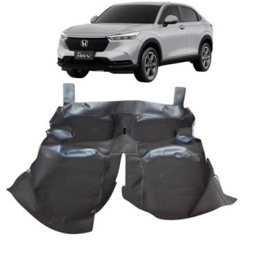 Imagem de Tapete assoalho honda hrv 2022/2025 preto fosco luxo - MANOS TAPETES