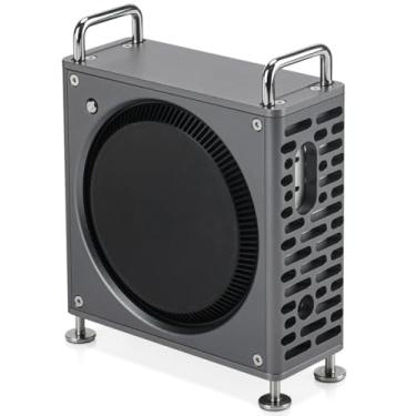 Imagem de Suporte de chassi de alumínio para Mac Mini M4/M4 Pro 2024 - Suporte Mac Mini M4 - Capa Mac Mini M4 - Dissipação de calor otimizada - Acessórios para Mac Mini M4 (cinza metálico)