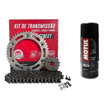 Imagem de Kit Quite Transmissao Relacao Tracao Moto Fazer Fz15 Com Retentor D.I.D + Motul C2