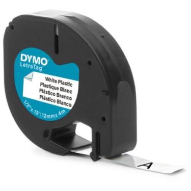 Imagem de Fita para Rotulador Eletrônico 12MM X 4M Poliéster PRETO/BRANCO - IMEX